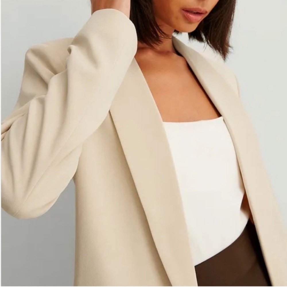 NWT NA-KD Beige Original Blazer Oversized size XS - Picture 5 of 8